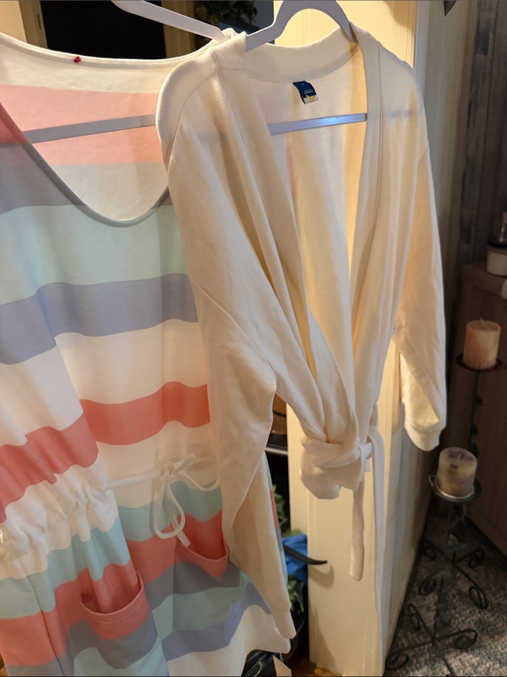Old Navy Cream Tie-Front Knit Cardigan